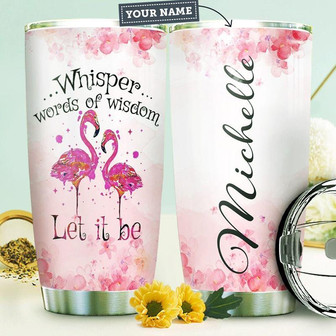 Flamingo Personalized Stainless Steel Tumbler 20Oz - Thegiftio