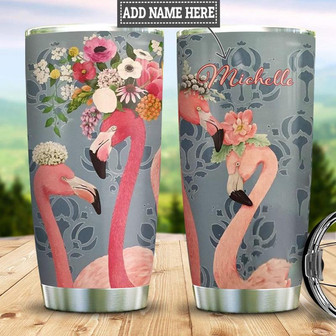 Flamingo Personalized Stainless Steel Tumbler 20Oz - Thegiftio