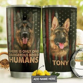 German Shepherd Personalized Stainless Steel Tumbler 20Oz - Thegiftio UK