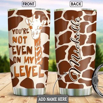 Giraffe Personalized Stainless Steel Tumbler 20Oz - Thegiftio