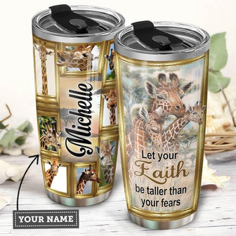 Giraffe Personalized Stainless Steel Tumbler 20Oz - Thegiftio
