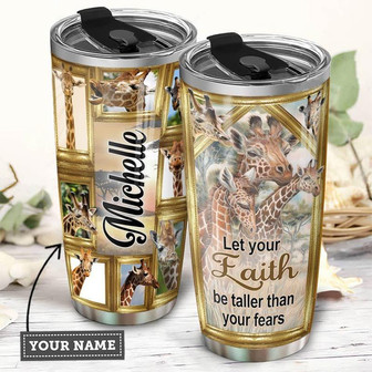 Giraffe Personalized Stainless Steel Tumbler 20Oz - Thegiftio
