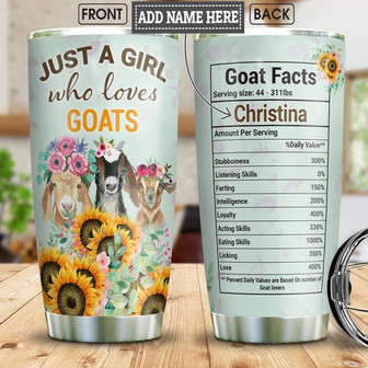 Goat Facts Personalized Stainless Steel Tumbler 20Oz - Thegiftio UK