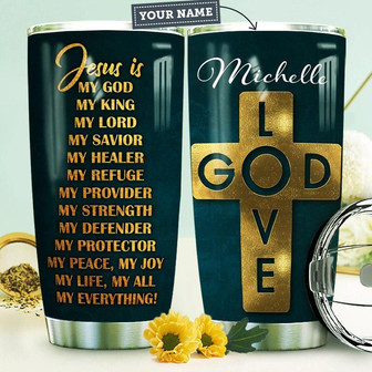 God Love Personalized Stainless Steel Tumbler 20Oz - Thegiftio UK