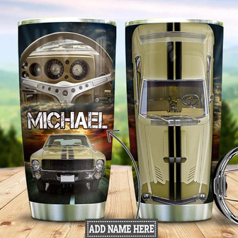 Golden Car Personalized Stainless Steel Tumbler 20Oz - Thegiftio UK