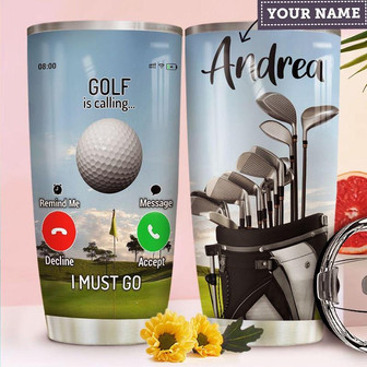 Golf Calling Personalized Stainless Steel Tumbler 20Oz - Thegiftio UK