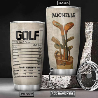 Golf Facts Personalized Stainless Steel Tumbler 20Oz - Thegiftio UK
