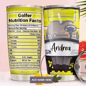 Golf Facts Personalized Stainless Steel Tumbler 20Oz - Thegiftio UK