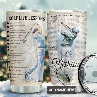 Golf Lesson Personalized Stainless Steel Tumbler 20Oz - Thegiftio UK