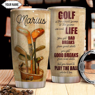 Golf Personalized Stainless Steel Tumbler 20Oz - Thegiftio UK