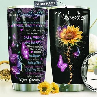 Granddaughter Personalized Stainless Steel Tumbler 20Oz - Thegiftio UK