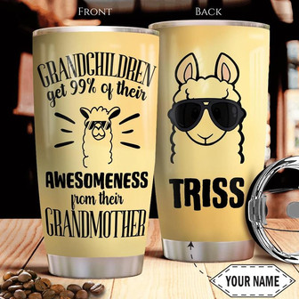 Grandma Llama Personalized Stainless Steel Tumbler 20Oz - Thegiftio UK