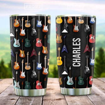 Guitar Collection Personalized Stainless Steel Tumbler 20Oz - Thegiftio