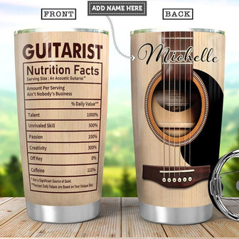 Guitar Fact Personalized Stainless Steel Tumbler 20Oz - Thegiftio