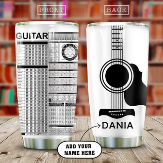 Guitar Lover Personalized Stainless Steel Tumbler 20Oz - Thegiftio