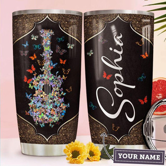 Guitar Personalized Stainless Steel Tumbler 20Oz - Thegiftio