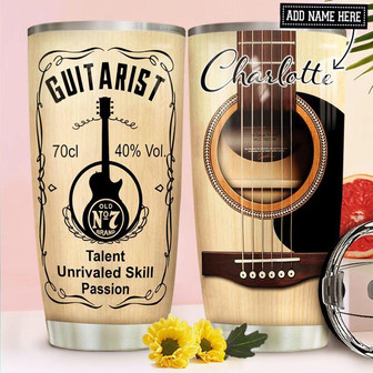 Guitar Personalized Stainless Steel Tumbler 20Oz - Thegiftio