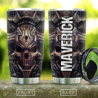 Head Skull Personalized Stainless Steel Tumbler 20Oz - Thegiftio UK