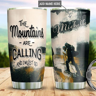Hiking Personalized Stainless Steel Tumbler 20Oz - Thegiftio