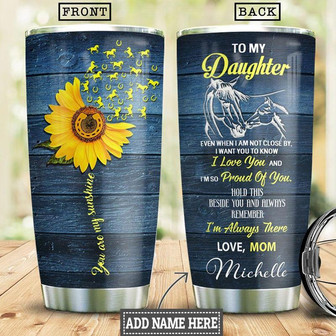 Horse To My Daughter Personalized Stainless Steel Tumbler 20Oz - Thegiftio UK