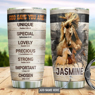 Horse Faith Personalized Stainless Steel Tumbler 20Oz - Thegiftio UK