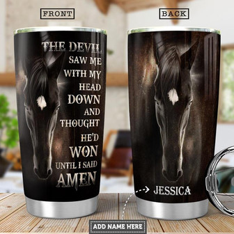 Horse Faith Personalized Stainless Steel Tumbler 20Oz - Thegiftio UK