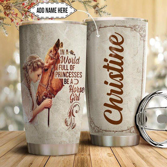 Horse Girl Personalized Stainless Steel Tumbler 20Oz - Thegiftio UK