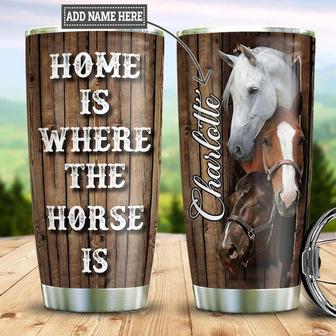 Horse Home Personalized Stainless Steel Tumbler 20Oz - Thegiftio UK