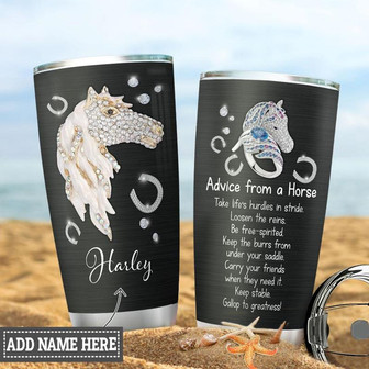 Horse Jewelry Personalized Stainless Steel Tumbler 20Oz - Thegiftio UK