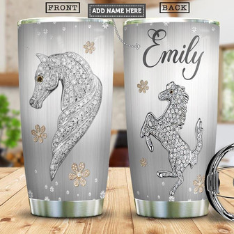 Horse Jewelry Style Personalized Stainless Steel Tumbler 20Oz - Thegiftio UK