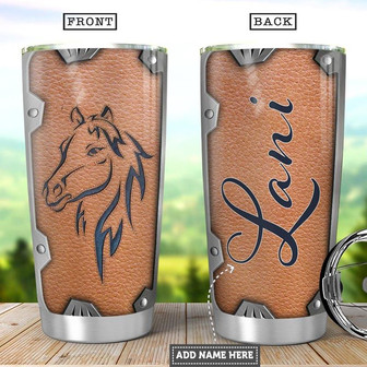Horse Metal Personalized Stainless Steel Tumbler 20Oz - Thegiftio UK