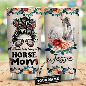 Horse Mom Personalized Stainless Steel Tumbler 20Oz - Thegiftio UK