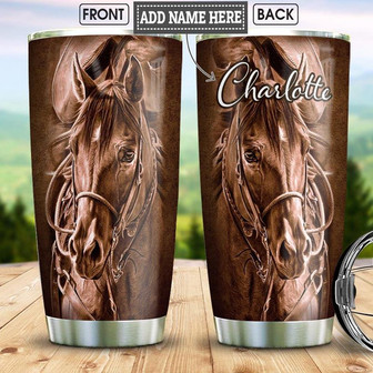 Horse Personalized Stainless Steel Tumbler 20Oz - Thegiftio UK