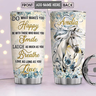 Horse Personalized Stainless Steel Tumbler 20Oz - Thegiftio UK
