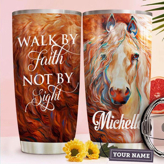 Horse Personalized Stainless Steel Tumbler 20Oz - Thegiftio UK