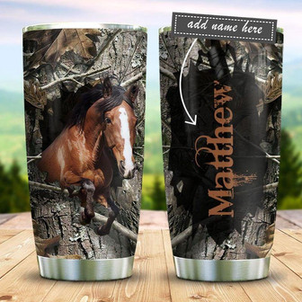 Horse Personalized Stainless Steel Tumbler 20Oz - Thegiftio UK