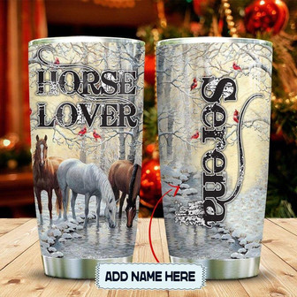 Horses In The Forest Personalized Stainless Steel Tumbler 20Oz - Thegiftio UK