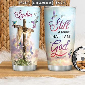 Hummingbird Faith Personalized Stainless Steel Tumbler 20Oz - Thegiftio UK