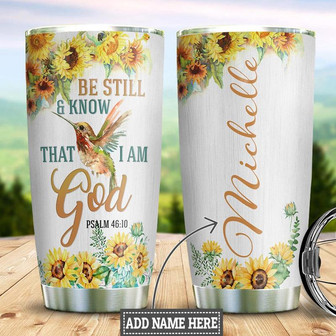 Hummingbird Faith Personalized Stainless Steel Tumbler 20Oz - Thegiftio UK