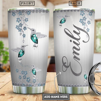 Hummingbird Jewelry Style Personalized Stainless Steel Tumbler 20Oz - Thegiftio UK