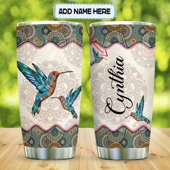 Hummingbird Mandala Personalized Stainless Steel Tumbler 20Oz - Thegiftio UK