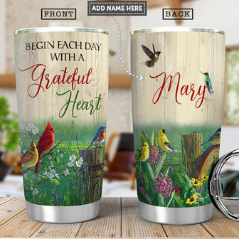 Hummingbird Personalized Stainless Steel Tumbler 20Oz - Thegiftio UK