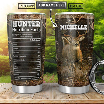 Hunter Facts Personalized Stainless Steel Tumbler 20Oz - Thegiftio UK
