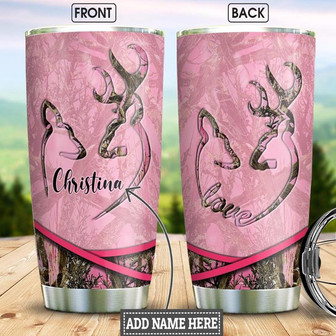 Hunting Deer Personalized Stainless Steel Tumbler 20Oz - Thegiftio UK