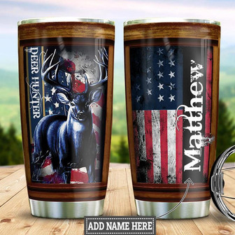 Hunting Flag Personalized Stainless Steel Tumbler 20Oz - Thegiftio UK