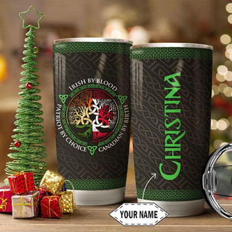 Irish Canadian Patriot Personalized Stainless Steel Tumbler 20Oz - Thegiftio UK