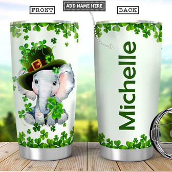 Irish Elephant Personalized Stainless Steel Tumbler 20Oz - Thegiftio