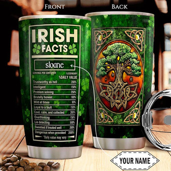 Irish Facts Personalized Stainless Steel Tumbler 20Oz - Thegiftio