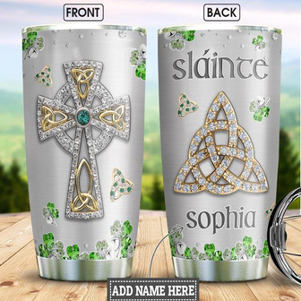 Irish Jewelry Style Personalized Stainless Steel Tumbler 20Oz - Thegiftio