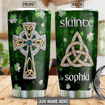 Irish Jewelry Style Personalized Stainless Steel Tumbler 20Oz - Thegiftio